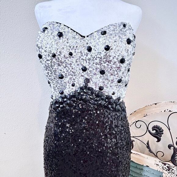 Sexy BLING Sweetheart Sleeveless Evening Cocktail Sequin Sleeveless Glamorous - Picture 4 of 13